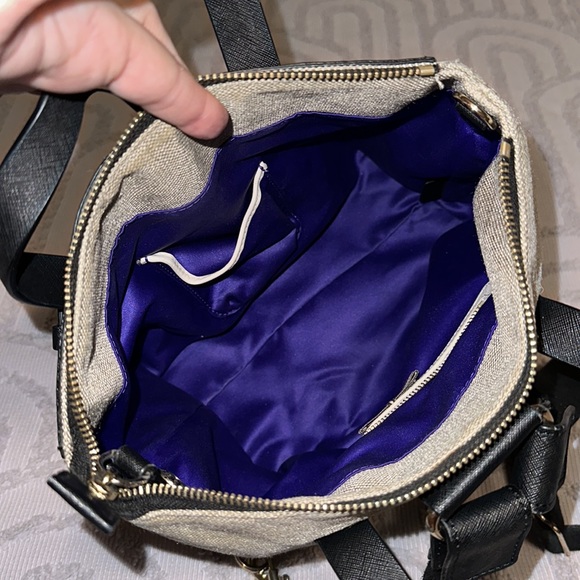 Henri Bendel Jetsetter Backpack - Canvas with Black and Gold - Picture 7 of 13